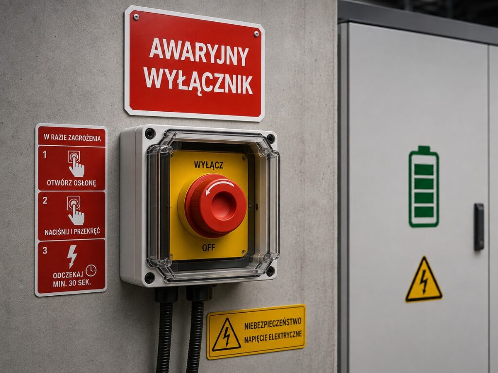 Wyłącznik awaryjny magazynu energii
